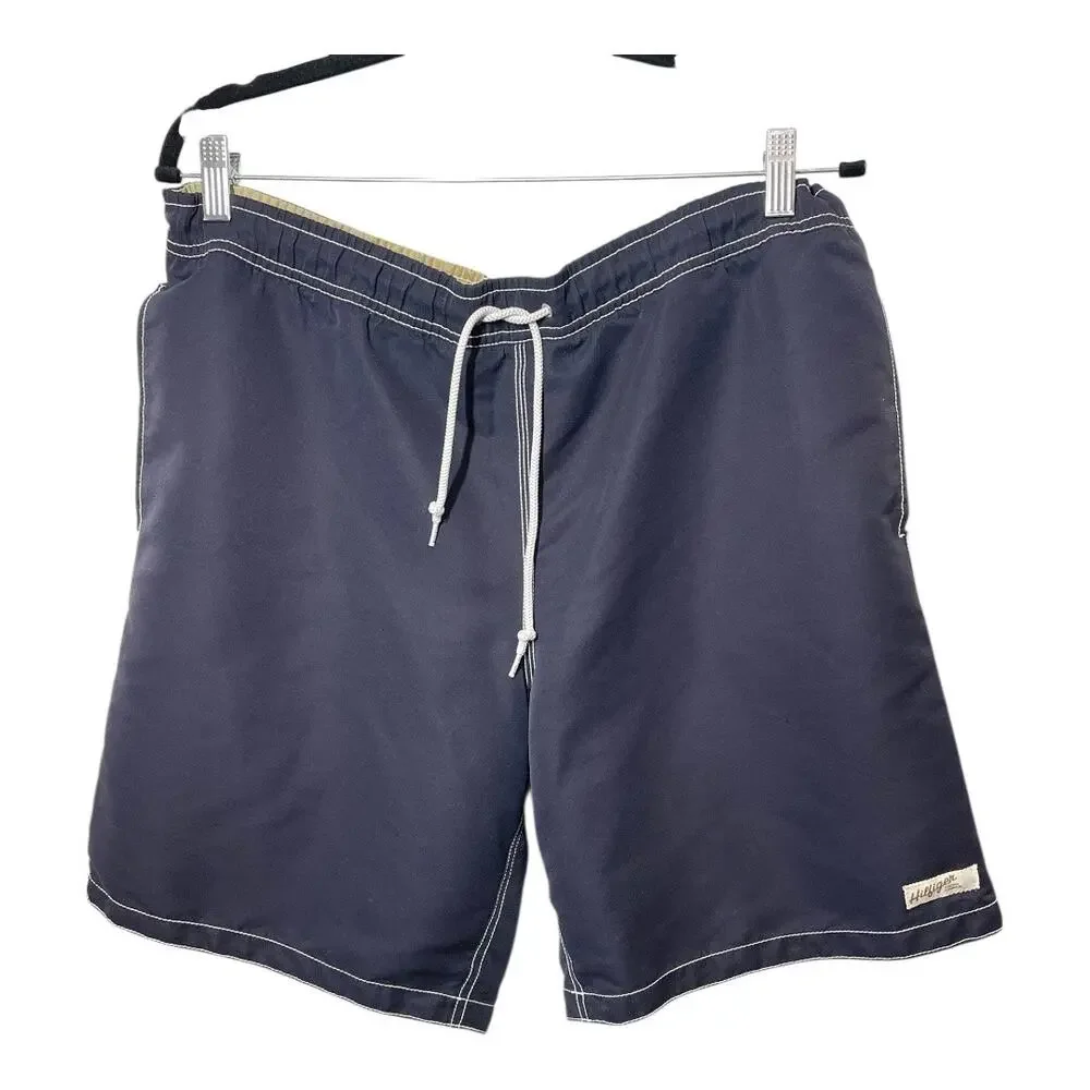 Tommy Hilfiger Mens Swim Trunks Shorts Mesh Brief Lining Size Large Vintage 8.5